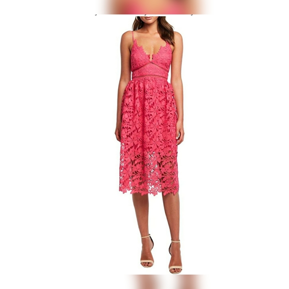 Bardot Women's Sonya Lace Overlay Party Dress S